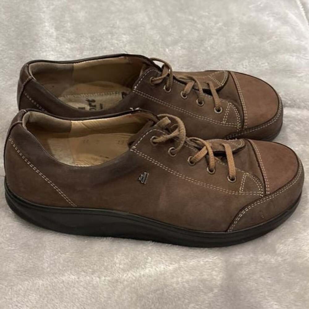 Finn Comfort Soho Brown Leather Cap Toe Lace‎ Up Sneaker Shoe Womens EU 37 US 6 - Picture 4 of 7